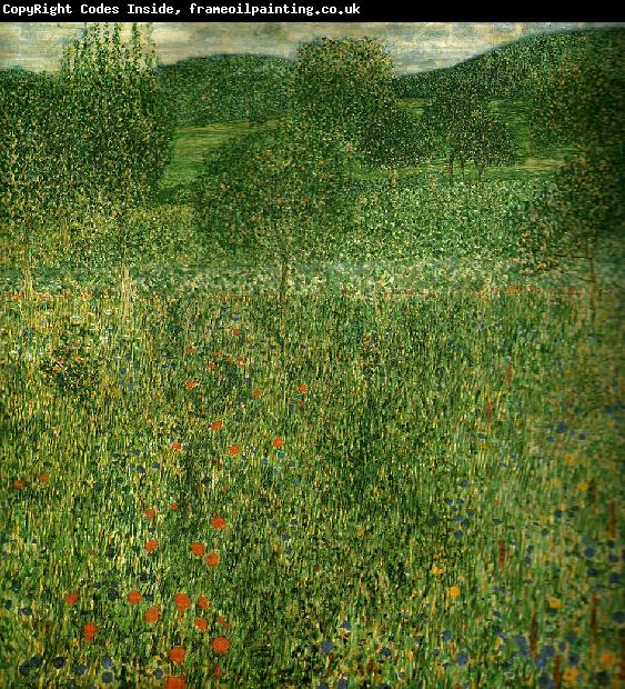 Gustav Klimt blommande falt